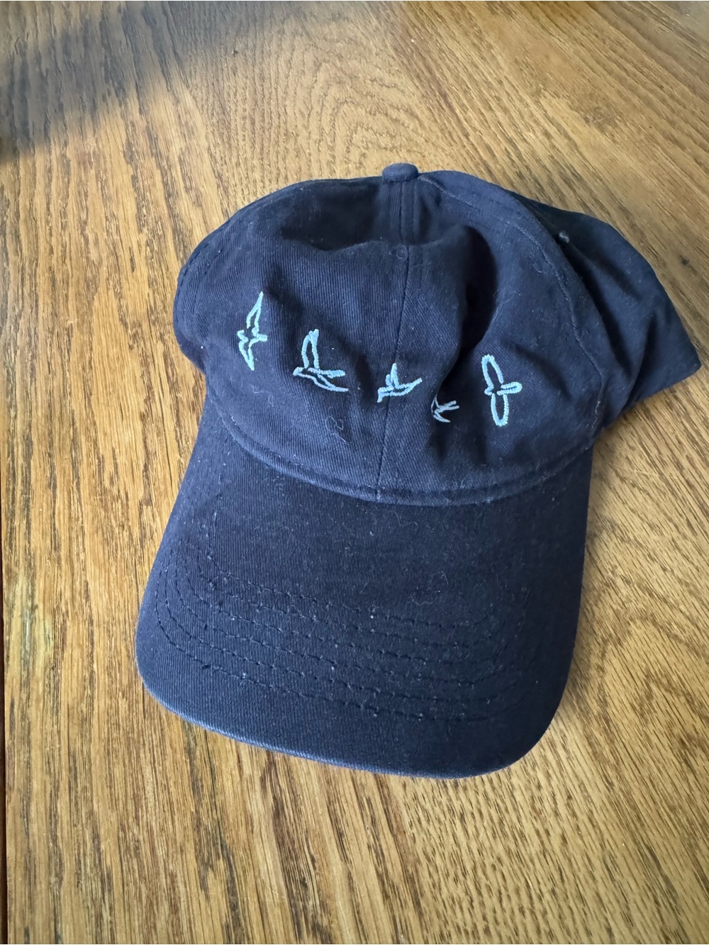 Men's PRS guitar black Baseball Cap with white Bird Embroidery